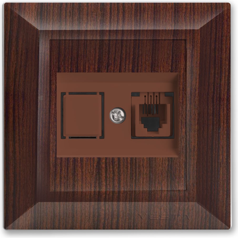 Изображение товара Телевизионная розетка Vesta Electric ROMA FRZTV010101FRN встраиваемая IP20 коричневая