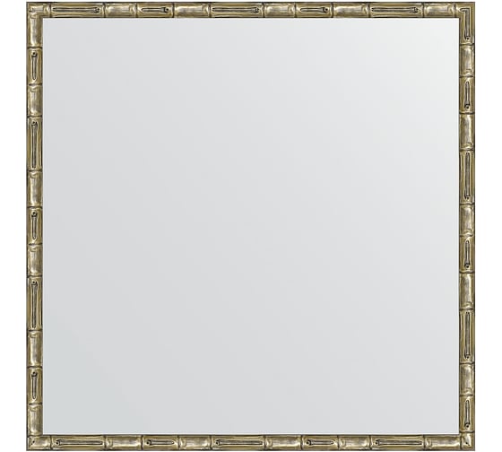 Изображение товара Зеркало EVOFORM в багетной раме - серебряный бамбук 24 mm (67x67 cm) 0659