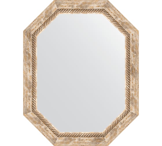 Изображение товара Зеркало EVOFORM в багетной раме - прованс с плетением 70 mm (58x73 cm) 7118
