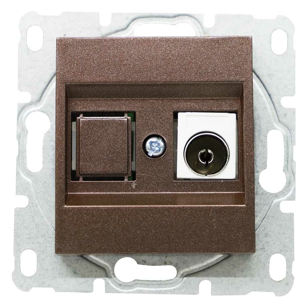 Изображение товара Телевизионная розетка Vesta Electric champagne metallic