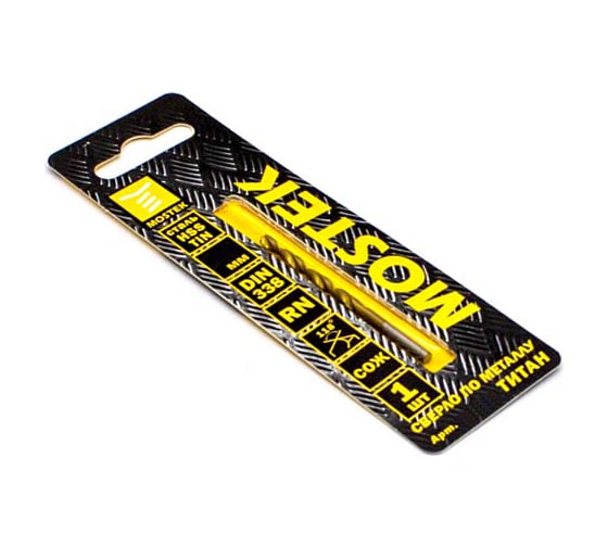 Изображение товара Сверло по металлу HSS-TiN 5х52х86 мм MosTek 1341050