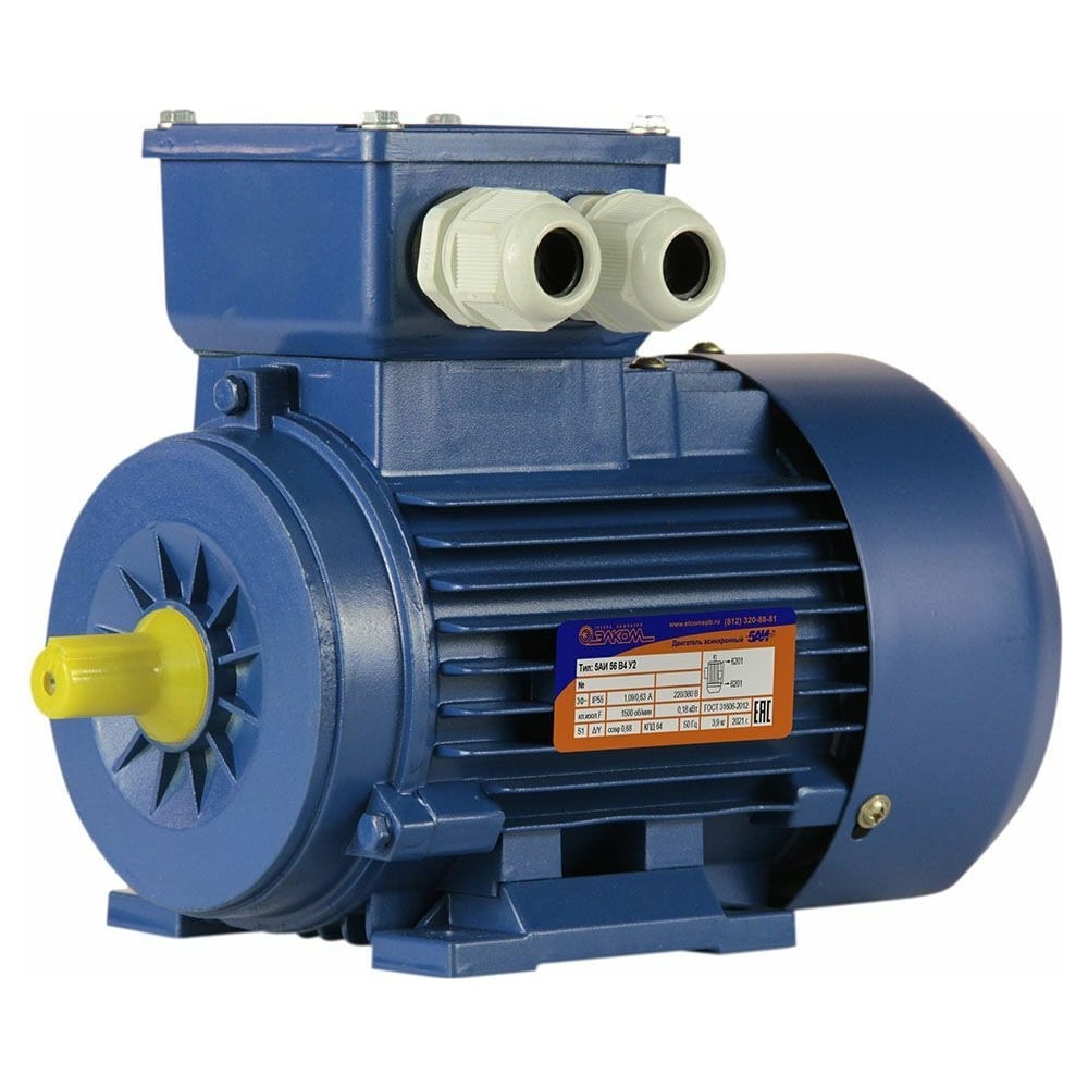 Изображение товара Электродвигатель 5АИ 56 А4 0.12/1500 IM 1081 01.01.213511 220/380 В IP55