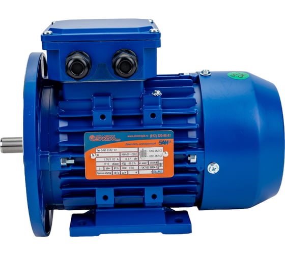 Изображение товара Электродвигатель 5АИ 63 А2 0.37/3000 IM 2081 01.01.213521