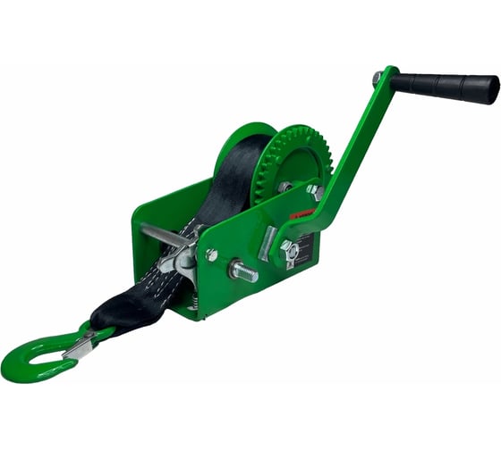 Изображение товара Ручная барабанная лебедка HITCH HW 1100 кг, лента 10 м SZ073169