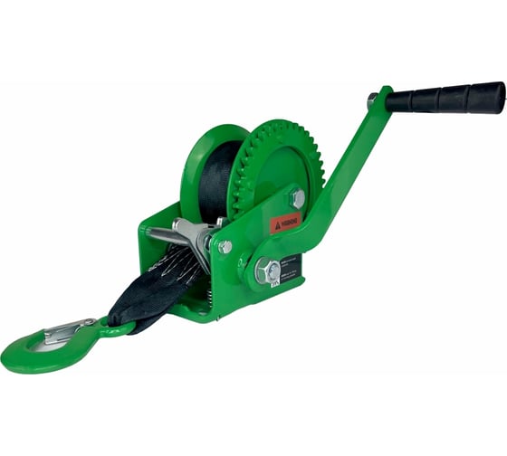 Изображение товара Ручная барабанная лебедка HITCH HW 700 кг, лента 10 м SZ073175