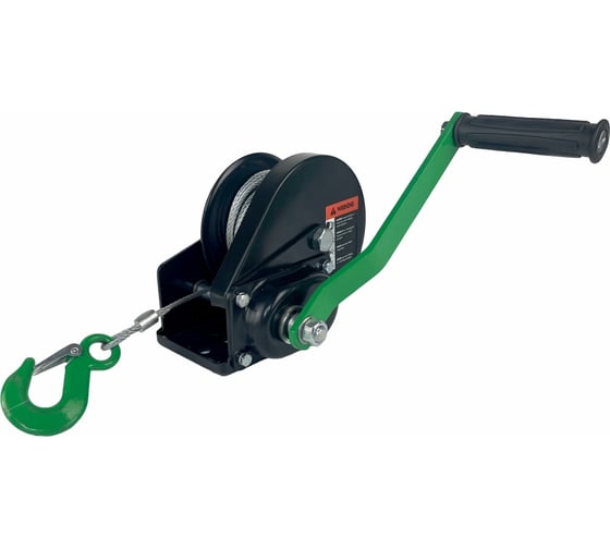 Изображение товара Ручная барабанная лебедка HITCH с тормозом HWB 1100 кг, канат 10 м SZ073178