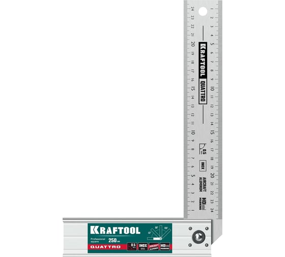 Изображение товара Складной столярный угольник KRAFTOOL Quattro 250 мм 3444