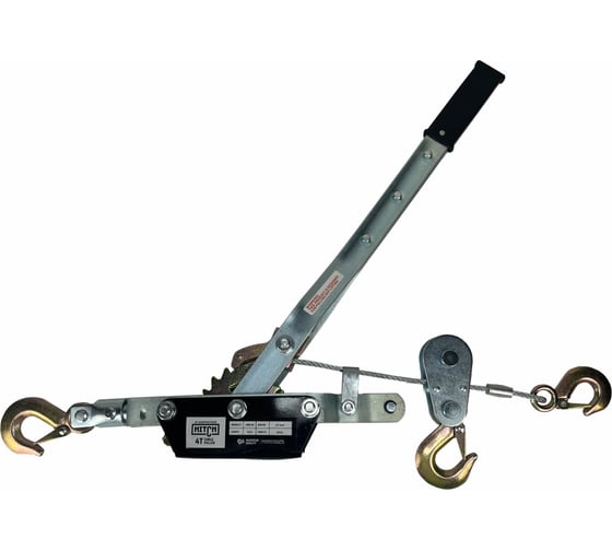 Изображение товара Гаражная рычажная лебедка HITCH CP 4002 4000 кг, канат 3 м, двойной храповый механизм SZ073186