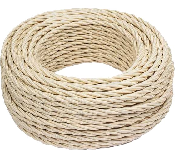 Изображение товара Провод Bironi 2x1,5, песочное золото, матовый, 10 метров B1-424-719-10