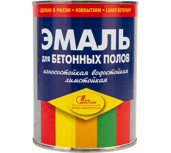 Изображение товара Эмаль для бетонных полов Новбытхим серая, 1 л 509