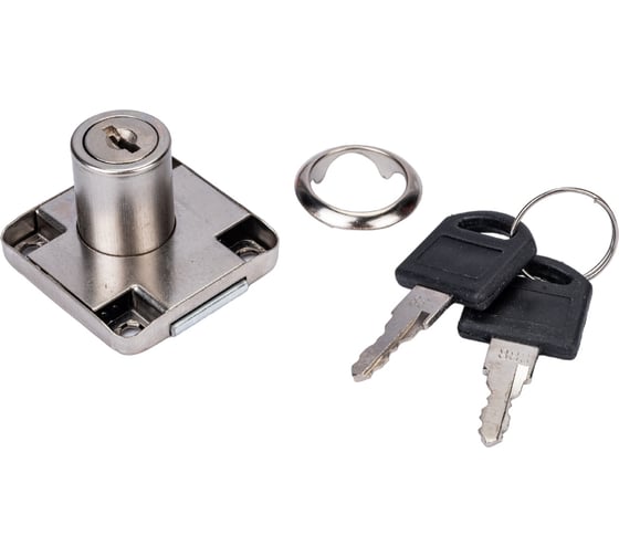 Изображение товара Врезной замок для ДСП Mebax хром, 19 мм 00-00002161