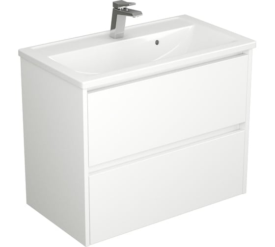 Изображение товара Тумба UNCORIA тронто 80 под умывальник марио 80 см белая 58039