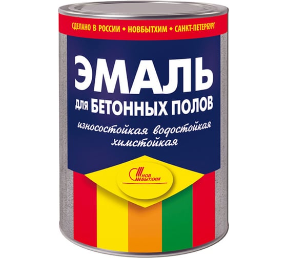 Изображение товара Эмаль для бетонных полов Новбытхим темно-красная, 1 л 364