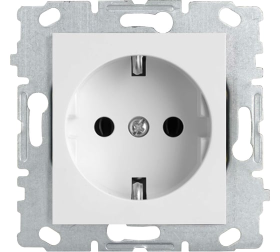 Изображение товара Розетка Metronex Electric Roma одинарная с заземлением без рамки FRZ00010004BEL