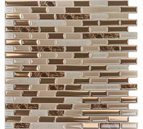 Изображение товара Комплект полимерной 3D плитки LAKO 30.5х30.5 см, 5 штук, Кладка глянец 4 LKD-AMZ028