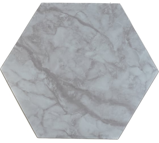 Изображение товара Комплект самоклеящейся ПВХ плитки LAKO Соты Белый мрамор, толщина 2 мм, 1.08м², 30 штук LKD-H-81018-1