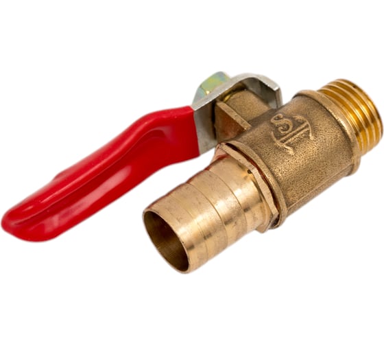 Изображение товара Краник латунный наружная резьба 1/4", елочка 12 мм ARMA BV M1/4-12