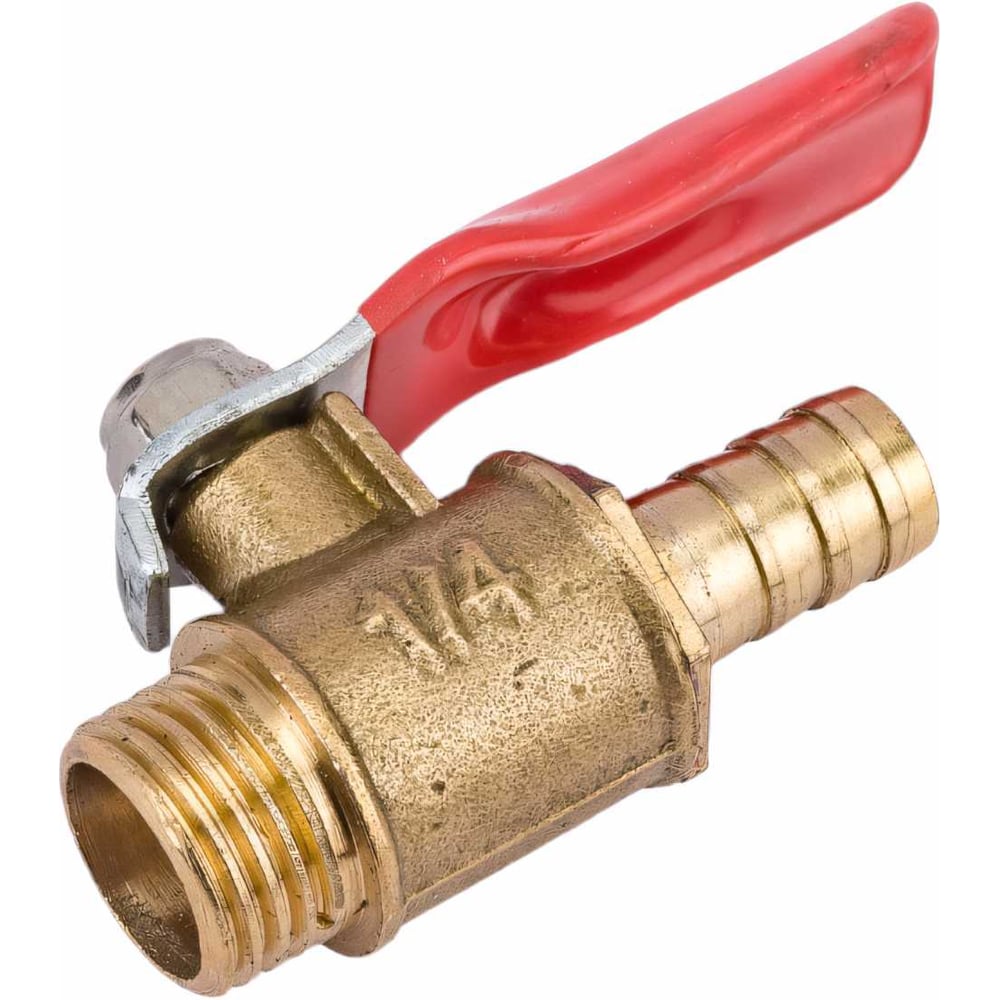 Изображение товара Краник латунный наружная резьба 1/4", елочка 8 мм ARMA BV M1/4-08