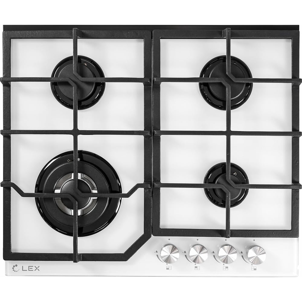 Изображение товара Встраиваемая газовая панель Lex GVG 640-1 WH CHAO000210 белая современная