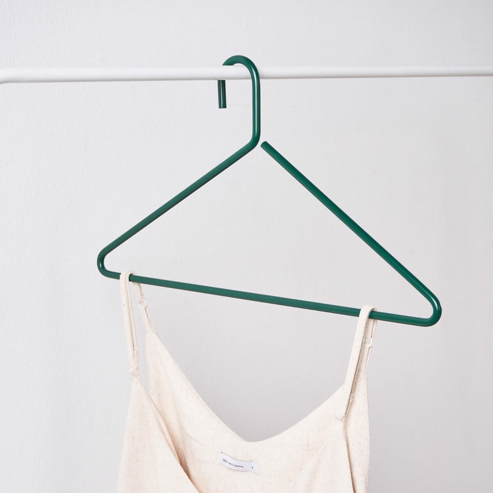 Изображение товара Вешалка-плечики Moroshka Infinity 40.5x0.7x21.5 см, зеленая, сталь