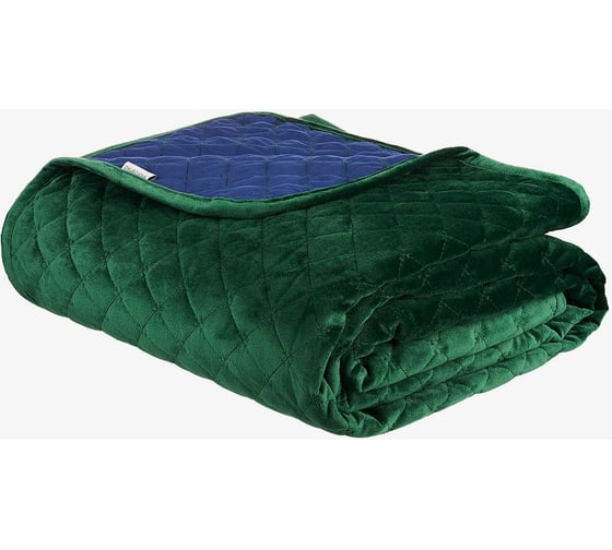 Изображение товара Стеганое покрывало Moroshka Zolotoy Roy, 220x240 см, двустороннее, цвет зеленый, синий 938-203-01