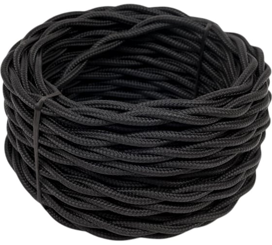 Изображение товара Провод Bironi 2x1,5, черный, матовый, 10 метров B1-424-73-10