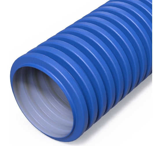 Изображение товара Гофрированная двустенная гибкая вентиляционная труба ПНД Промрукав голубая d75 мм 50м PR15.0280