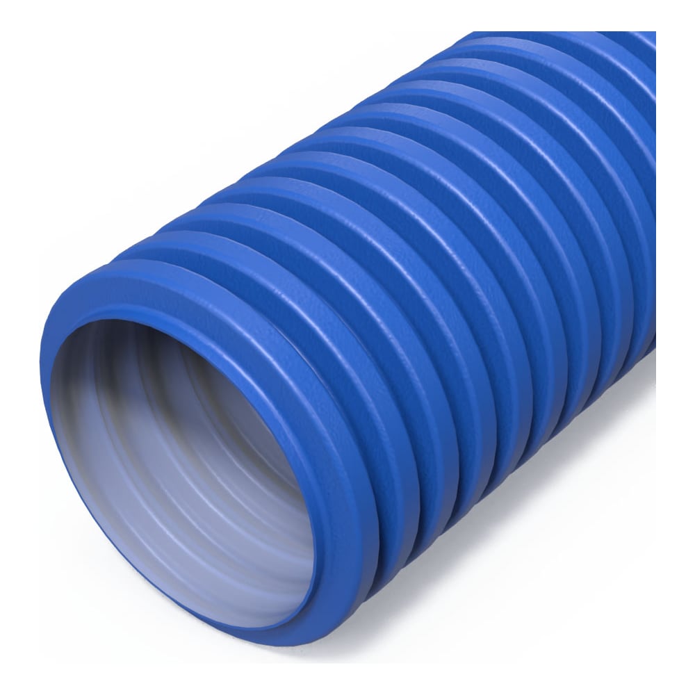 Изображение товара Гофрированная двустенная гибкая вентиляционная труба ПНД d63 мм 50м