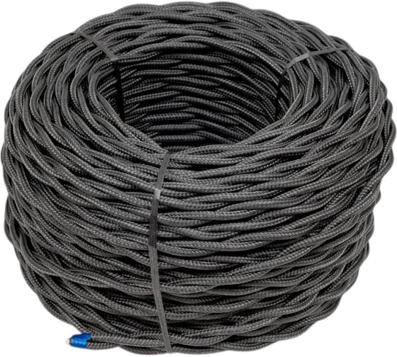 Изображение товара Провод Bironi 2x1,5, графит, матовый, 50 метров B1-424-713-50