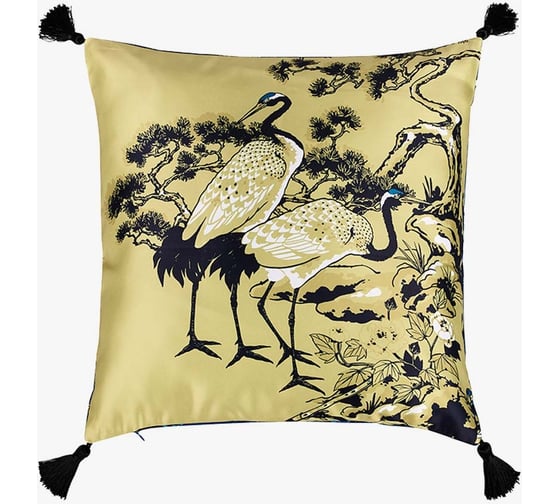 Изображение товара Декоративная подушка Moroshka Kitayskaya, на потайной молнии, цвет желтый синий 40x40 см 948-201-01