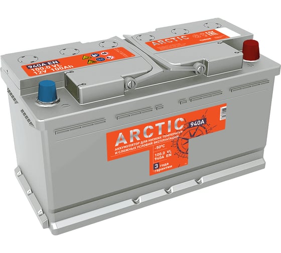 Изображение товара Аккумулятор Titan (9691) ARCTIC 100.0 VL, обратная полярность, 940А 352x175x190 4607008881578