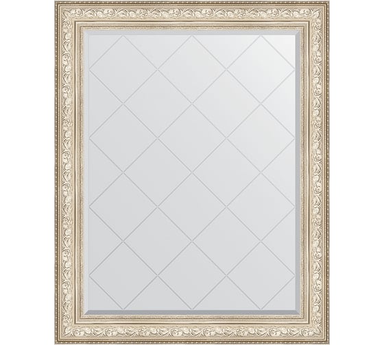 Изображение товара Зеркало EVOFORM с гравировкой в багетной раме - виньетка серебро 109 мм (100x125 см) BY 4383