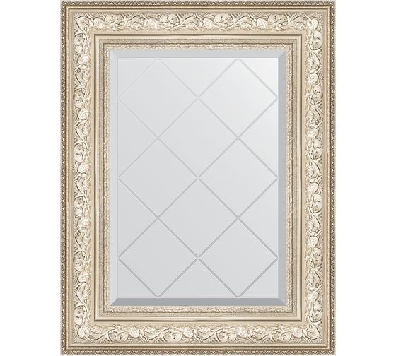 Изображение товара Зеркало EVOFORM с гравировкой в багетной раме - виньетка серебро 109 мм (60x78 см) BY 4039