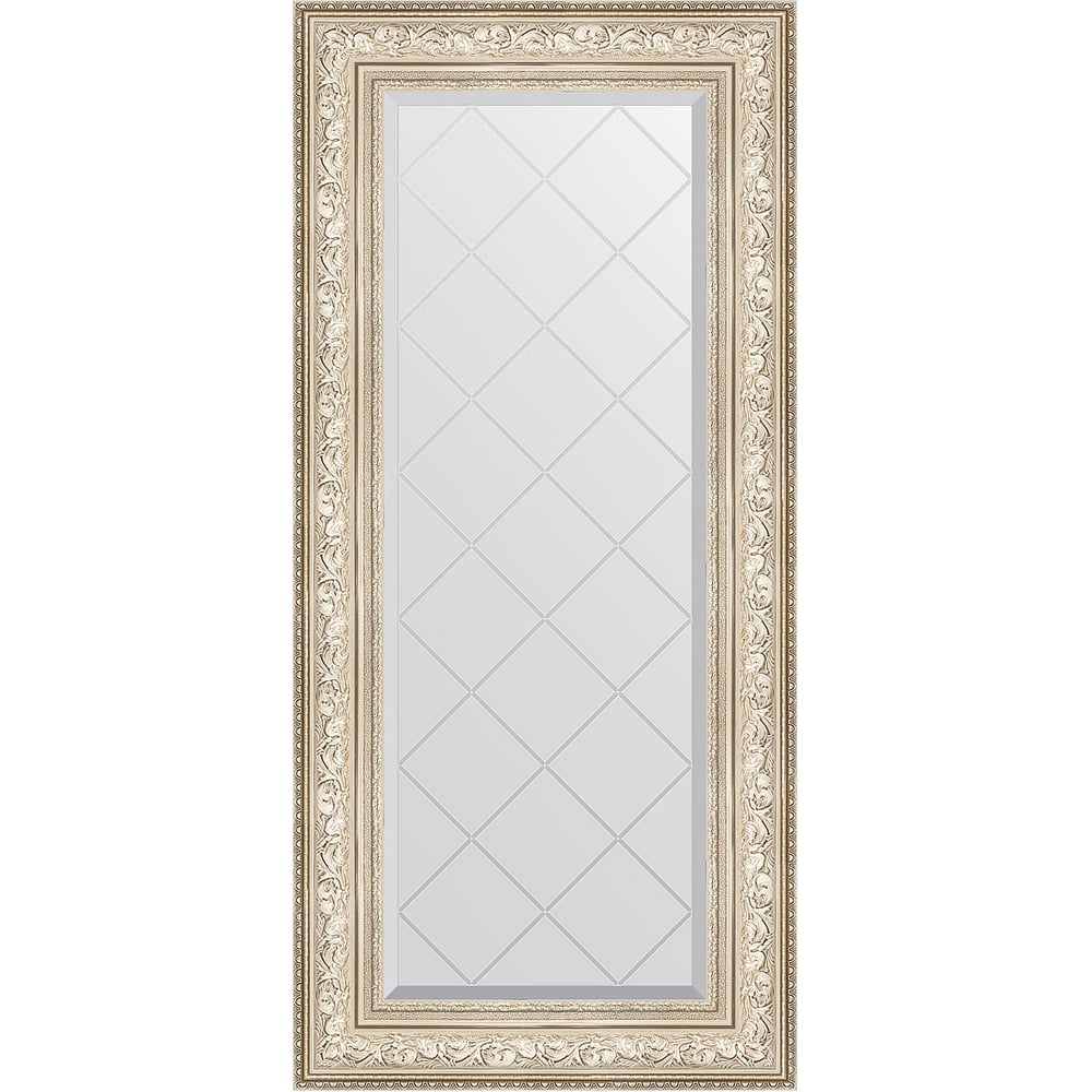 Изображение товара Зеркало EVOFORM с гравировкой в багетной раме серебро 60x130 см