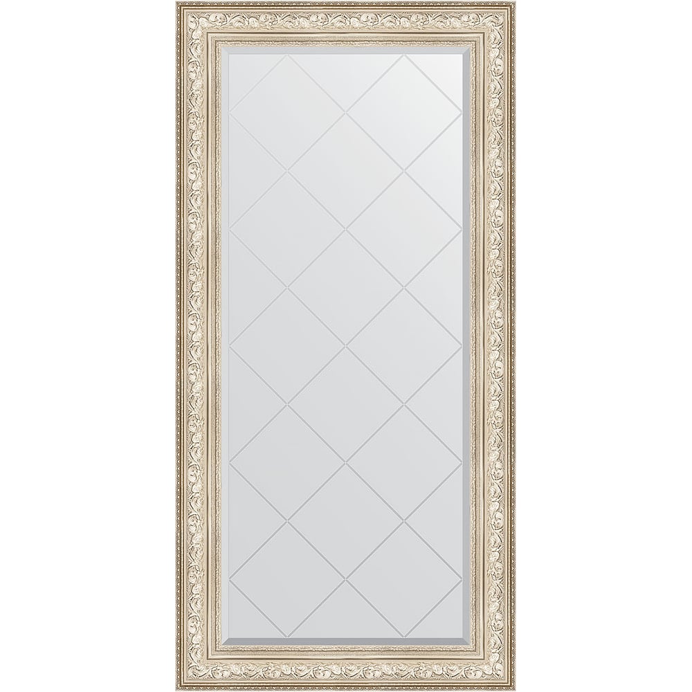 Изображение товара Зеркало EVOFORM с гравировкой в багетной раме серебро 80x162 см BY 4297