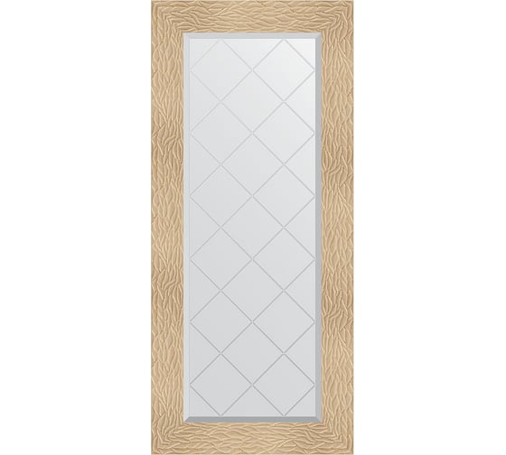 Изображение товара Зеркало EVOFORM с гравировкой в багетной раме - золотые дюны 90 мм (56x126 см) BY 4064