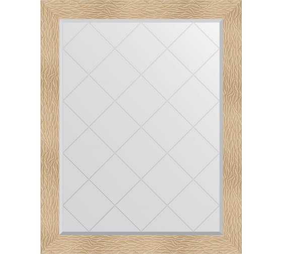 Изображение товара Зеркало EVOFORM с гравировкой в багетной раме - золотые дюны 90 мм (96x121 см) BY 4365