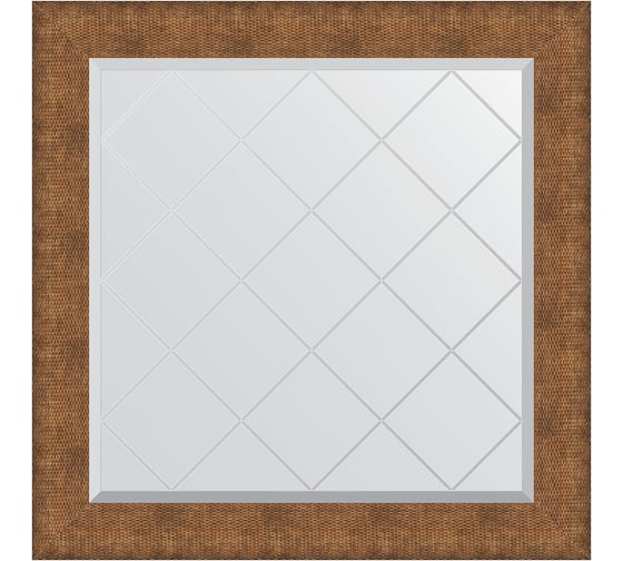 Изображение товара Зеркало EVOFORM с гравировкой в багетной раме - медная кольчуга 88 мм (87x87 см) BY 4560