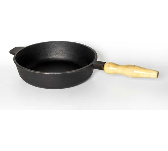 Изображение товара Чугунная сковорода Davr Metall 24 см, высота 6 см, со съемной ручкой сковорода(240х60)