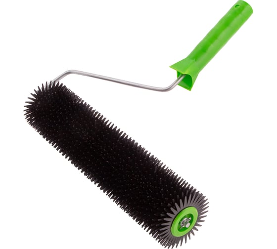 Изображение товара Игольчатый валик для наливных полов СИБРТЕХ с ручкой, острая игла, 300 мм 81111