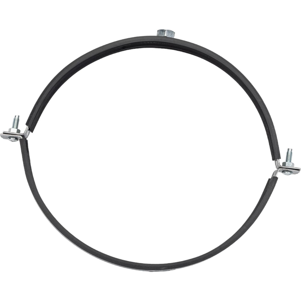 Изображение товара Сантехнический хомут с гайкой для труб 8 дюймов М10, оцинкованный