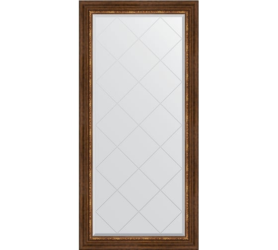 Изображение товара Зеркало EVOFORM с гравировкой в багетной раме - римская бронза 88 мм (76x158 см) BY 4277