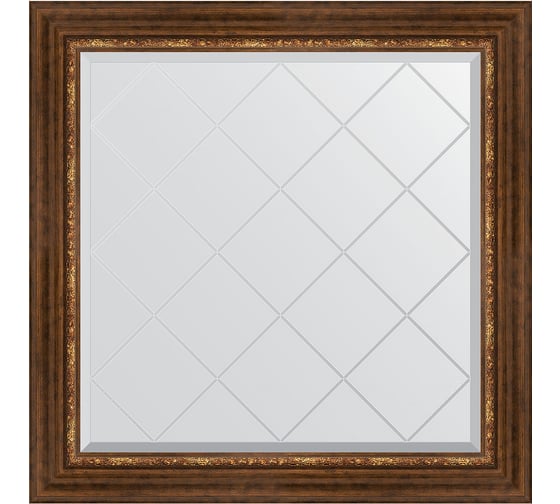 Изображение товара Зеркало EVOFORM с гравировкой в багетной раме - римская бронза 88 мм (86x86 см) BY 4320