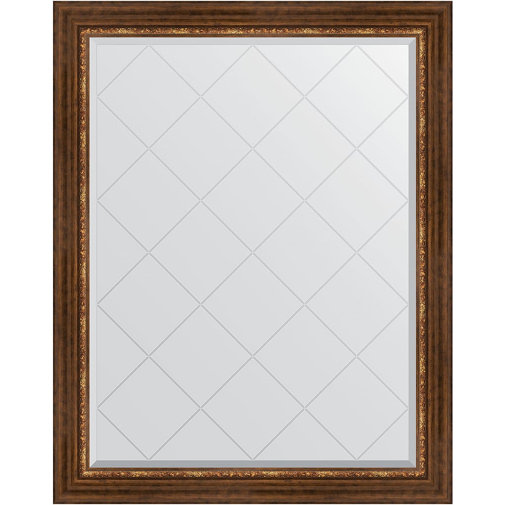 Изображение товара Зеркало EVOFORM с гравировкой 96x121 см в бронзовой раме модель BY 4363