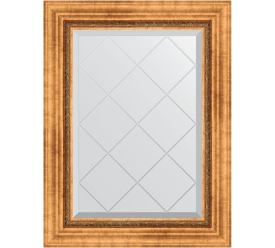 Изображение товара Зеркало EVOFORM с гравировкой в багетной раме - римское золото 88 мм (56x74 см) BY 4017