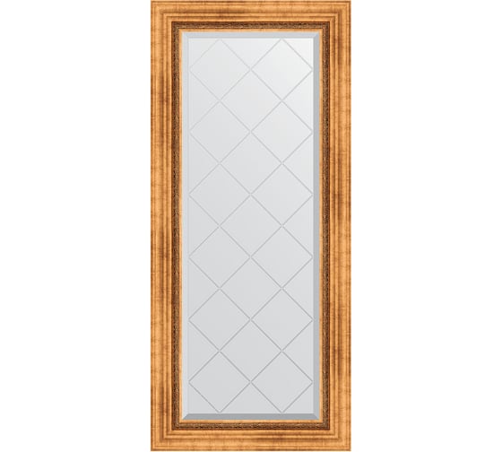 Изображение товара Зеркало EVOFORM с гравировкой в багетной раме - римское золото 88 мм (56x126 см) BY 4060