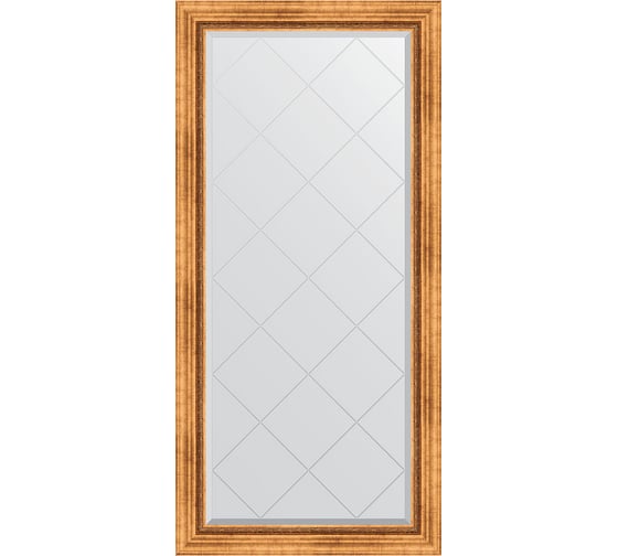 Изображение товара Зеркало EVOFORM с гравировкой в багетной раме - римское золото 88 мм (76x158 см) BY 4275