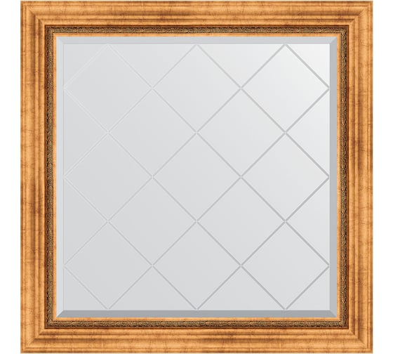 Изображение товара Зеркало EVOFORM с гравировкой в багетной раме - римское золото 88 мм (86x86 см) BY 4318