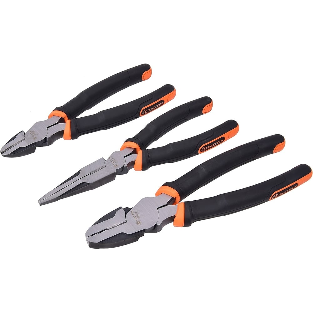 Изображение товара Набор инструмента TACTIX ERGO 3-предметный: плоскогубцы и кусачки, эргономика