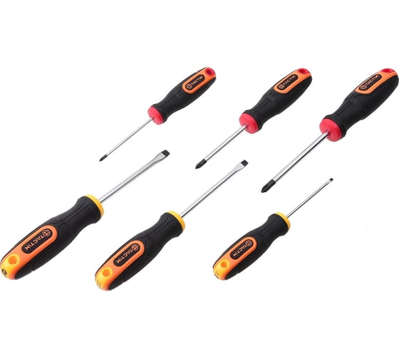 Изображение товара Набор отверток TACTIX ERGO из 6-ти штук, SL, РН 205401